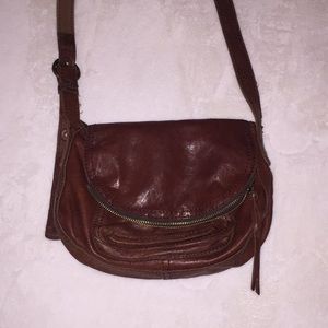 Brown Leather Lucky Crossbody Purse